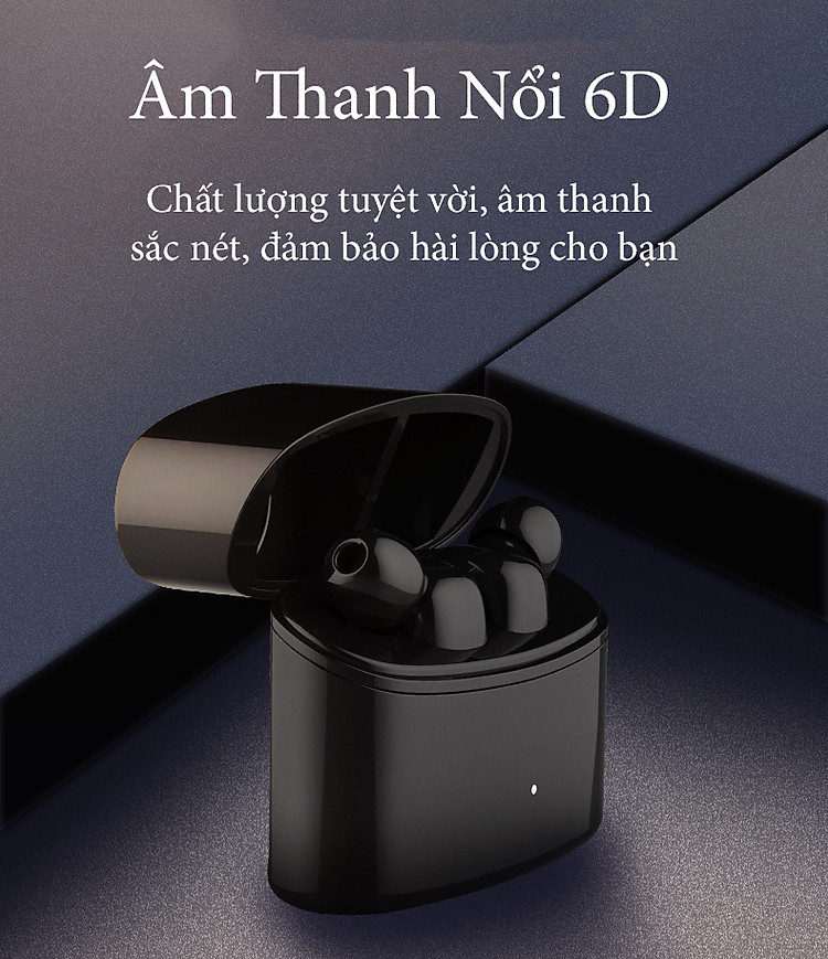 Tai nghe bluetooth TWS T6 nhét tai âm thanh 5.0