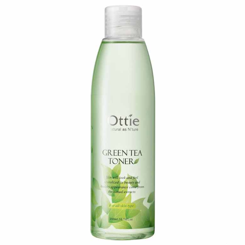 Nước Hoa Hồng Làm Mịn Da, Ngăn Mụn, Nám Từ Trà Xanh Ottie Green Tea Toner - 0003 (200ml)