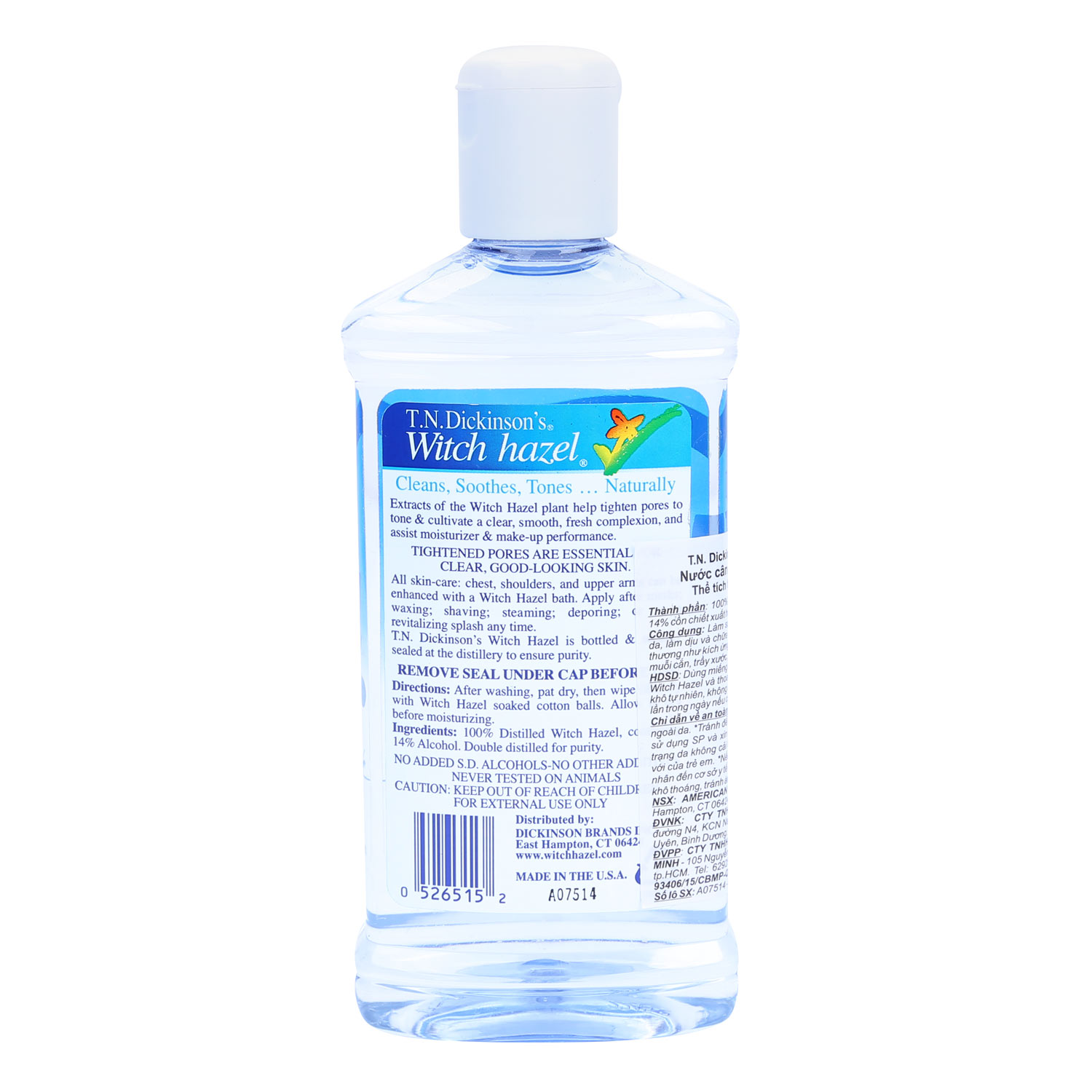 Nước Cân Bằng Witch Hazel T.N.Dickinson's Witch Hazel Astringent (237ml) - 4201