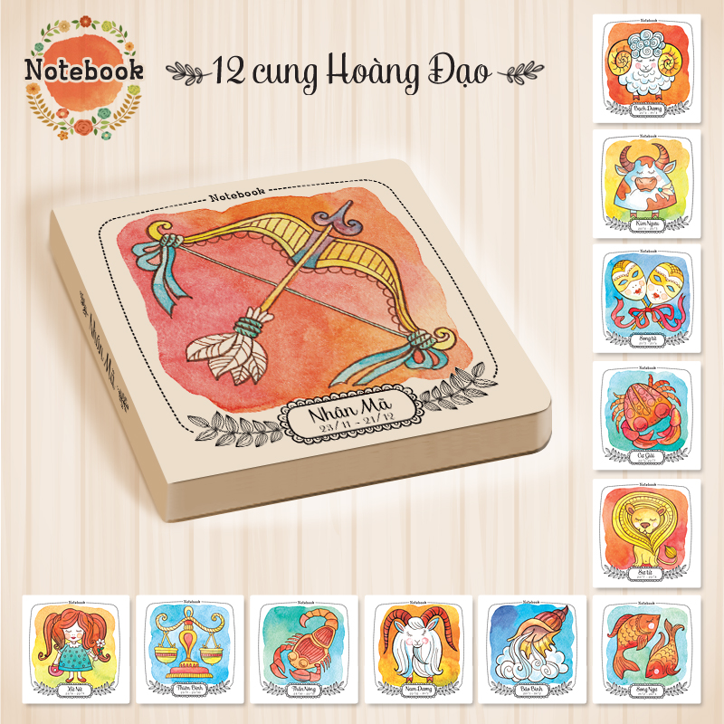 Sổ Notebook Minh Long - 12 Cung Hoàng Đạo - Song Tử