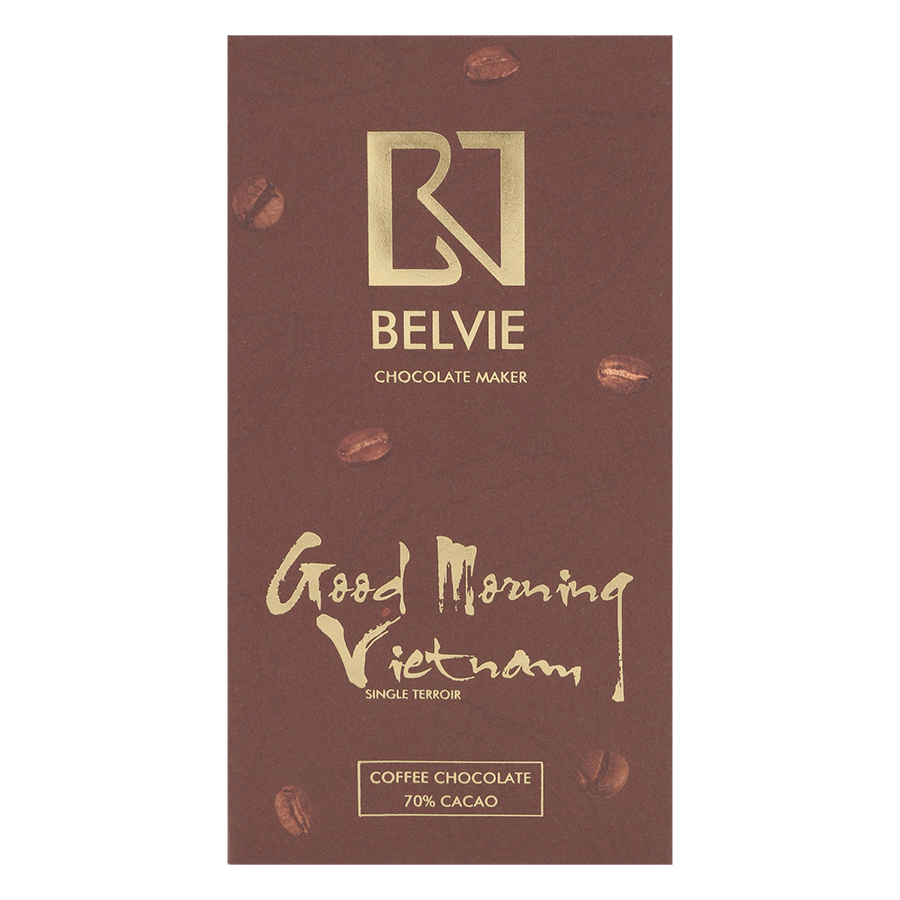 Bộ 3 Thanh Socola Café Good Morning Belvie - 70% Cacao (80g/Thanh)