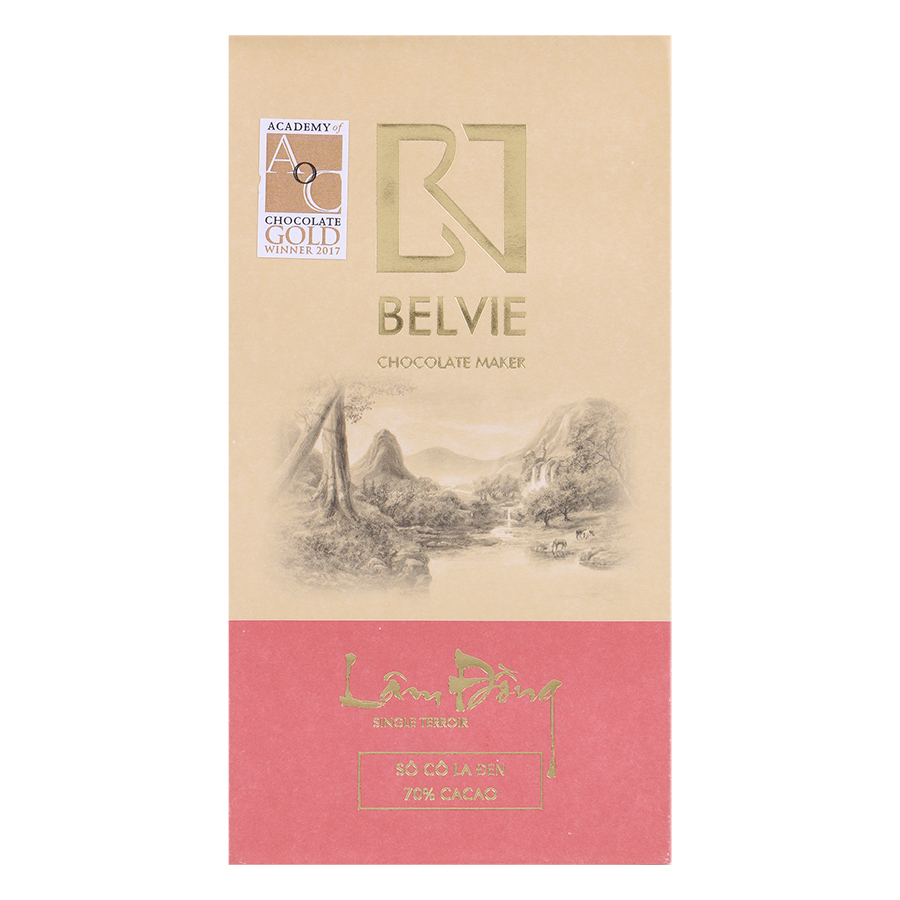 Socola Đen Belvie Lâm Đồng 70% Cacao Belvie-LD80 (80g)