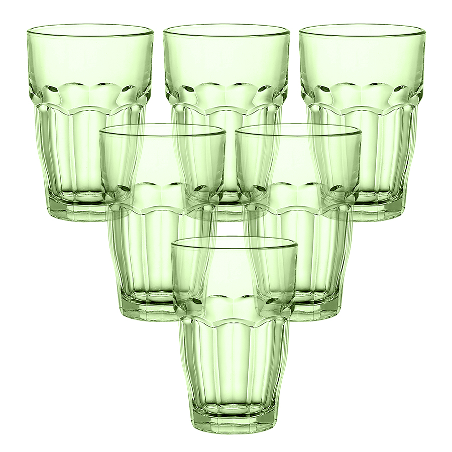 Bộ 6 Ly Thủy Tinh Rock Bar Bormioli Rocco 418960B03321990 - Xanh Bạc Hà
