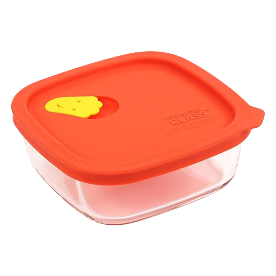 Hộp Thủy Tinh Chịu Nhiệt Lock&amp;Lock Rice Container LLG501R (320ml) - Nắp Đỏ