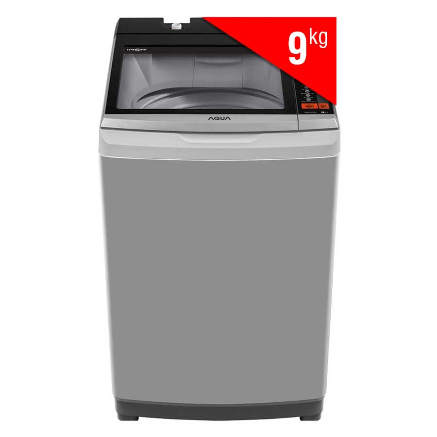 Máy Giặt Cửa Trên Aqua AQW-U91BT-S - Bạc - Hàng Chính Hãng