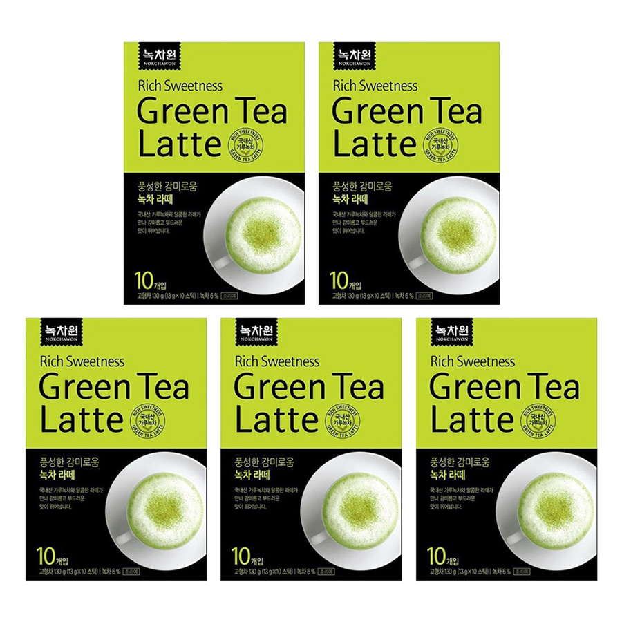 Combo 5 Hộp Trà Xanh Sữa Nokchawon Green Tea Latte