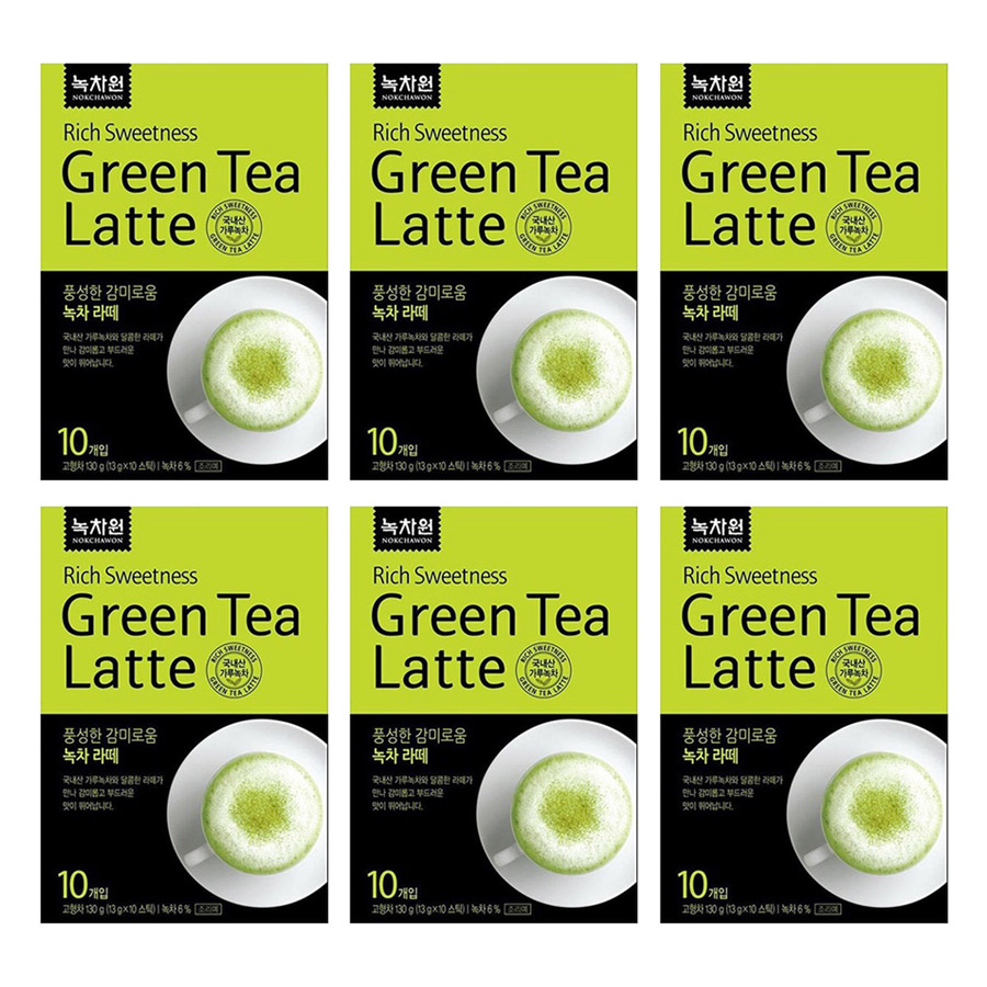 Combo 6 Hộp Trà Xanh Sữa Nokchawon Green Tea Latte