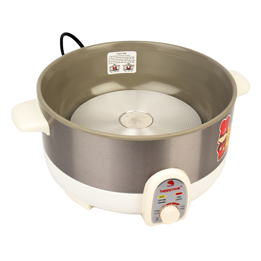 Nồi Lẩu Điện Có Xửng Happy Cook HCHP-350ST - Hàng Chính Hãng