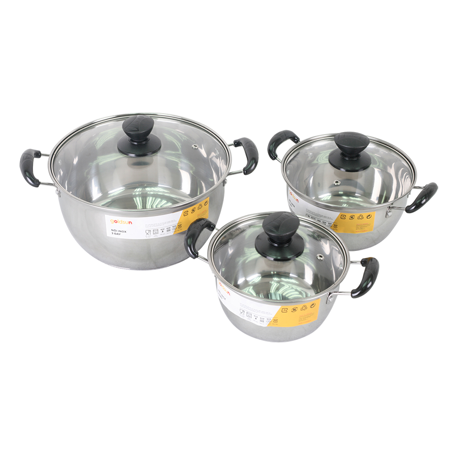 Bộ 3 Nồi Inox Goldsun GE21-3306SG* 10201511