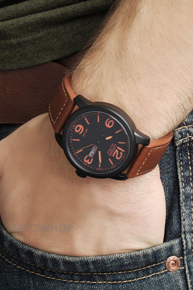 Đồng Hồ Nam Citizen Dây Da BM8475-26E - Mặt Đen