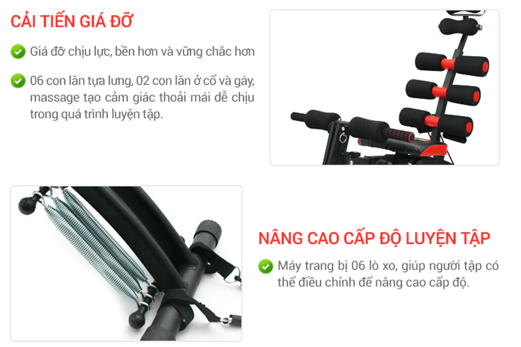 Bộ Máy Tập Bụng New Six Pack Care + Máy Massage Xung Điện 4 Miếng Dán