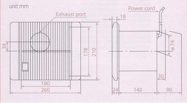 Quạt Hút KDK 10BAQ1 (Dùng Cho Phòng Tắm)