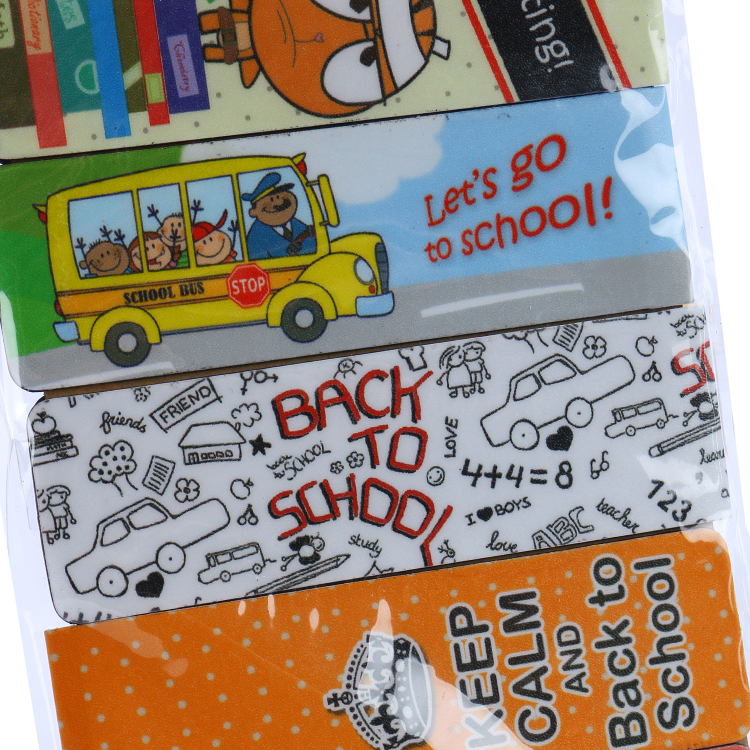 Bộ 5 Bookmark Nam Châm Kính Vạn Hoa - Back To School