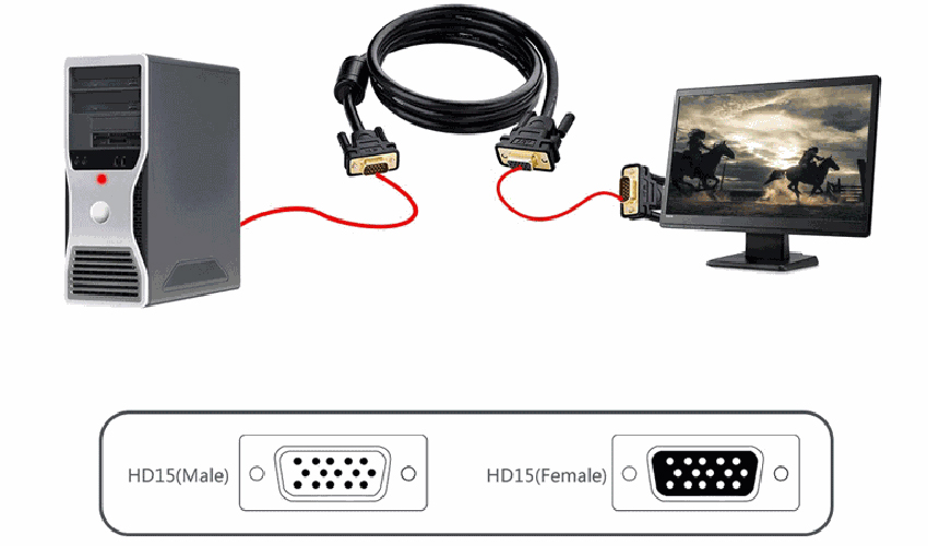 Cáp VGA Ugreen - 5m - Hàng nhập khẩu