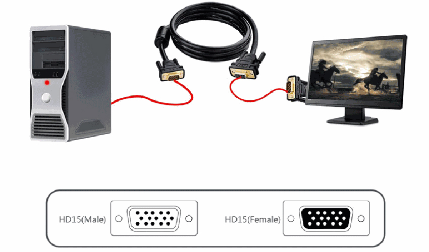 Cáp VGA Ugreen (11632) - 5m - Hàng chính hãng