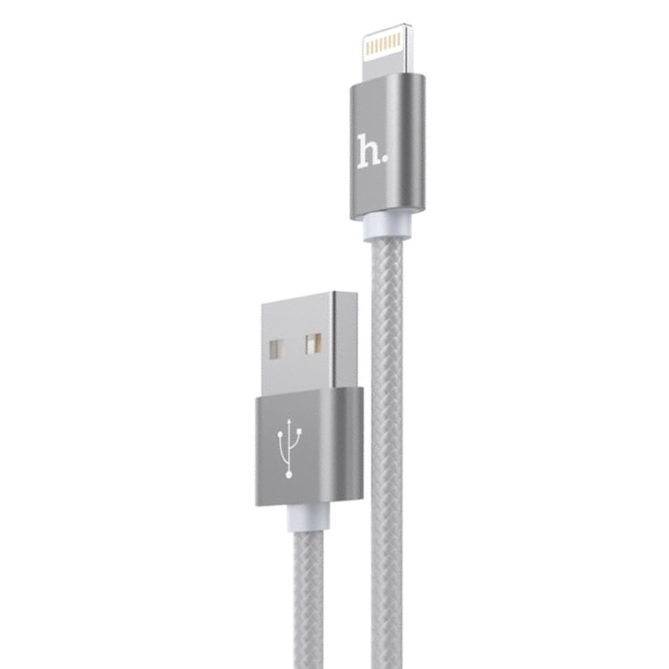 Cáp Sạc Lightning Hoco X2 Cho iPhone - Dài 1m (Xám) - Hàng Nhập Khẩu