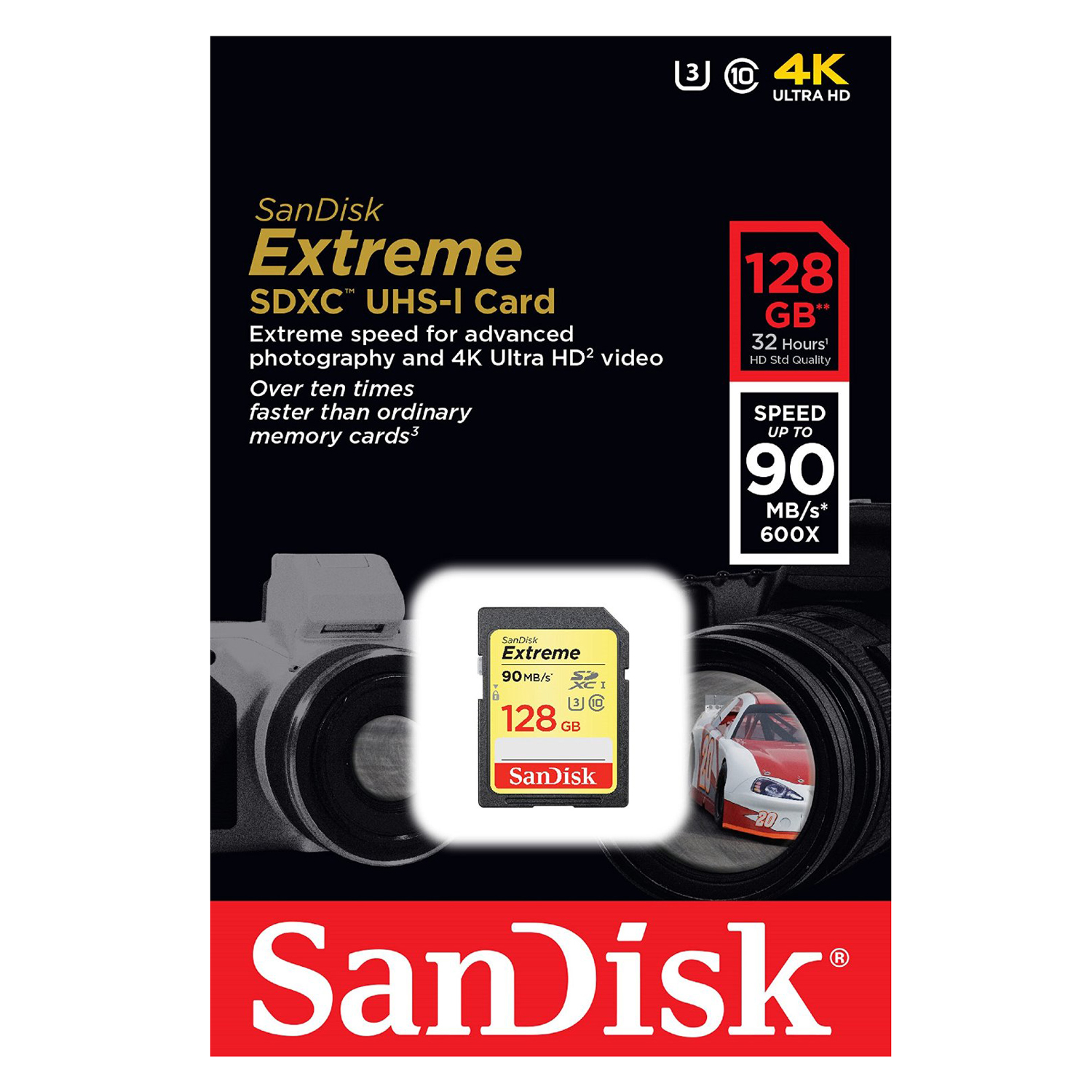 Thẻ Nhớ SDHC Extreme SanDisk 128GB 90MB/s - Hàng Chính Hãng