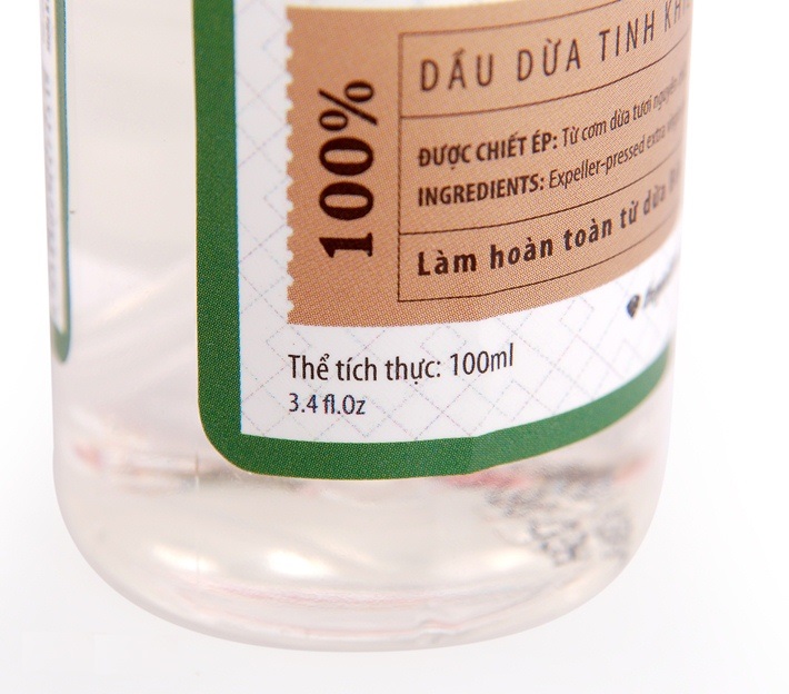 Dầu Dừa Tinh Khiết Milaganics (100ml)