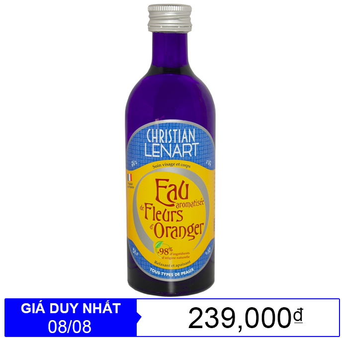 Nước Hoa Hồng Chiết Xuất Từ Cánh Hoa Cam Christian Lenart Eau Aromatisée De Fleurs d’Oranger 200ml