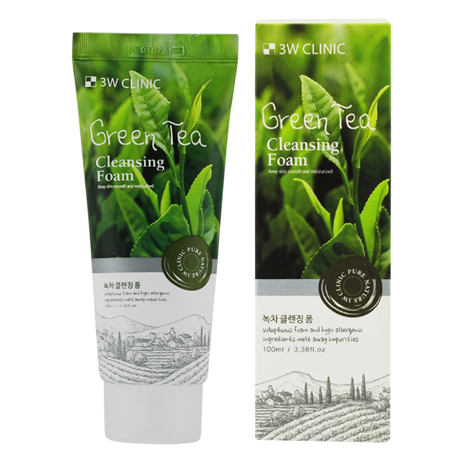 Sữa Rửa Mặt Chiết Xuất Từ Trà Xanh 3W Clinic Green Tea Foam Cleansing