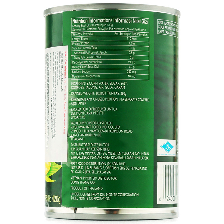 Bắp hạt đóng hộp TRC Del Monte - 425g