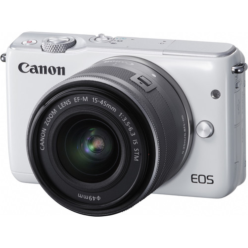 Máy Ảnh Canon EOS M10 (Trắng) EF-M15-45 IS STM - Hàng Nhập Khẩu