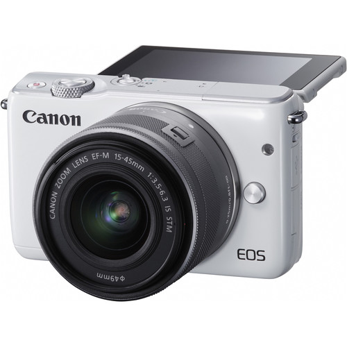 Máy Ảnh Canon EOS M10 (Trắng) EF-M15-45 IS STM - Hàng Nhập Khẩu