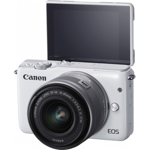 Máy Ảnh Canon EOS M10 (Trắng) EF-M15-45 IS STM - Hàng Nhập Khẩu
