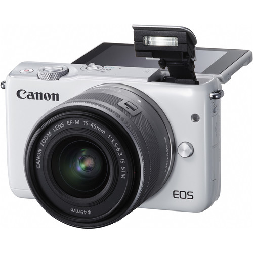 Máy Ảnh Canon EOS M10 (Trắng) EF-M15-45 IS STM - Hàng Nhập Khẩu