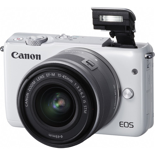 Máy Ảnh Canon EOS M10 (Trắng) EF-M15-45 IS STM - Hàng Nhập Khẩu