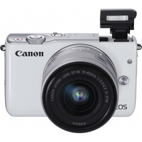 Máy Ảnh Canon EOS M10 (Trắng) EF-M15-45 IS STM - Hàng Nhập Khẩu