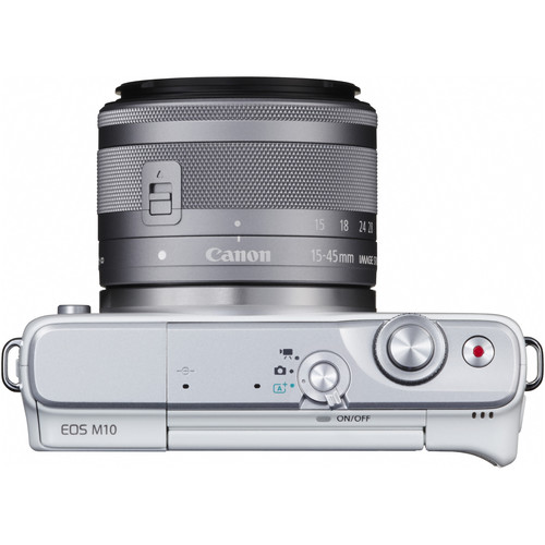 Máy Ảnh Canon EOS M10 (Trắng) EF-M15-45 IS STM - Hàng Nhập Khẩu