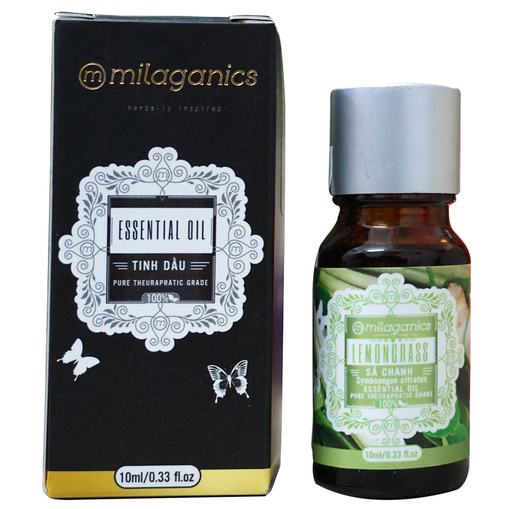 Tinh Dầu Sả Chanh Ấn Độ Milaganics 10ml