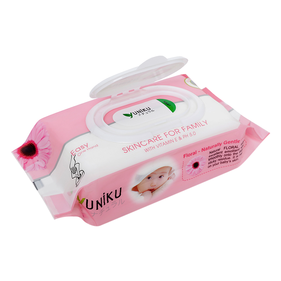 Khăn Ướt Yuniku Max Cool màu hồng