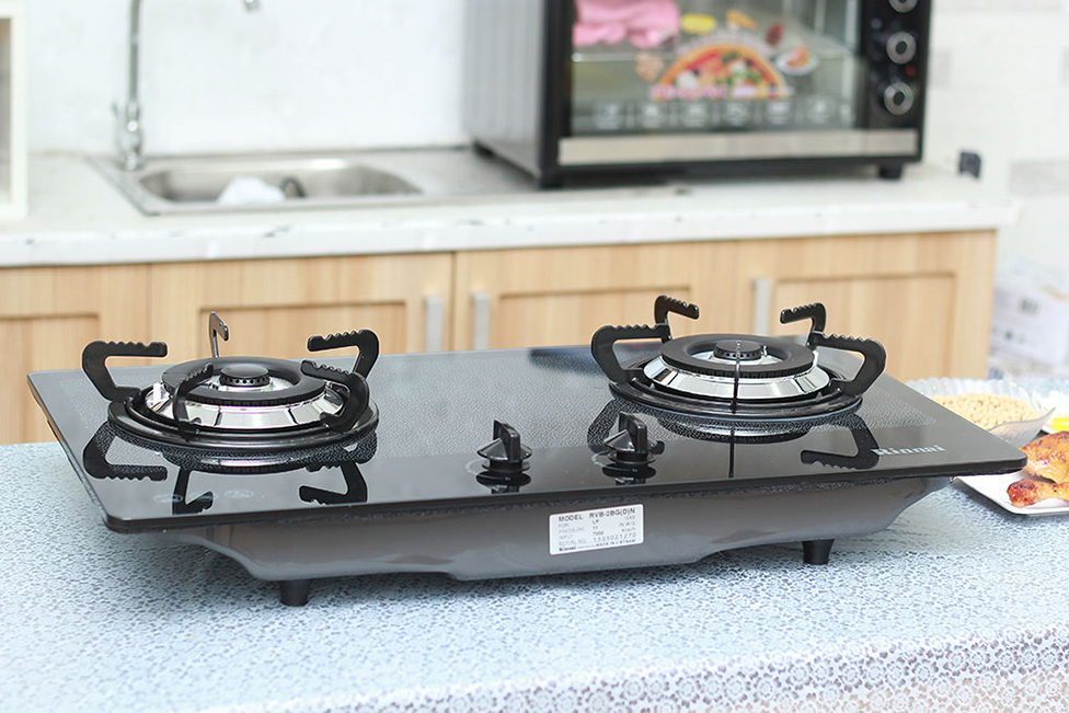 Bếp Ga Âm Rinnai RVB-2BGN - Đen- Hãng chính hãng