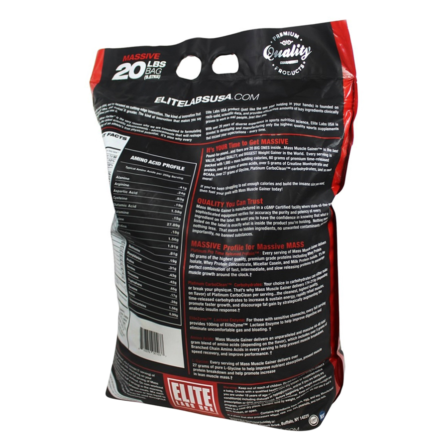 Sữa Tăng Cân Vị Chocolate Mass Muscle Gainer Vị  Elite Labs SMEL103 (9.09kg)