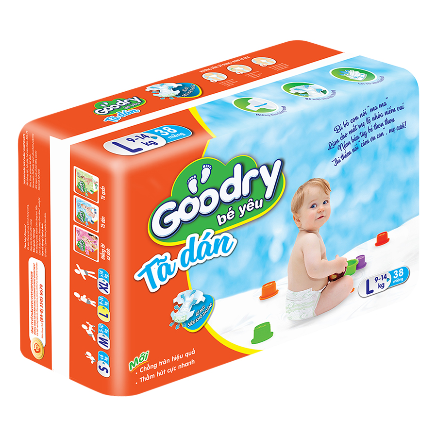 Tã Dán Goodry DGDL38NM L38 (38 Miếng)