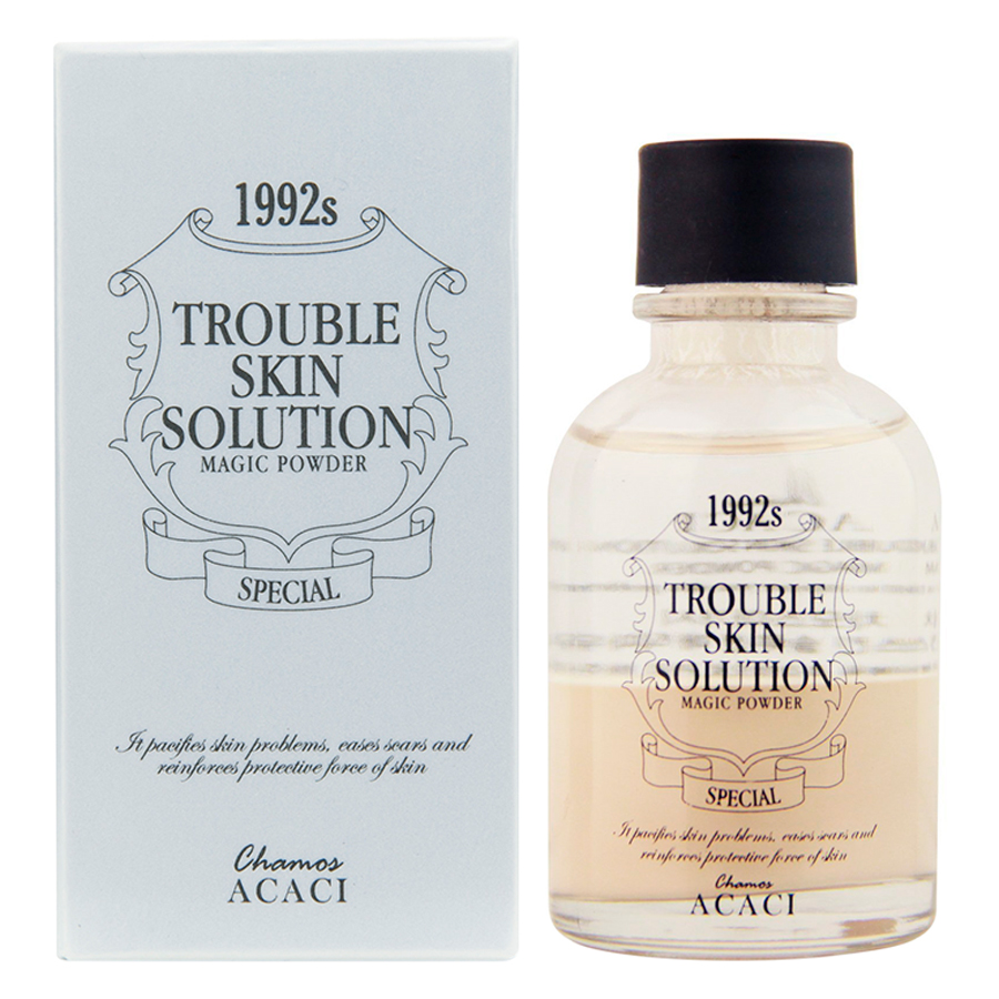 Bột Hỗ Trợ Trị Mụn, Sẹo Và Làm Mờ Vết Thâm Chamos Acaci Trouble Skin Solution Magic Powder MP-SOL30 (30ml)