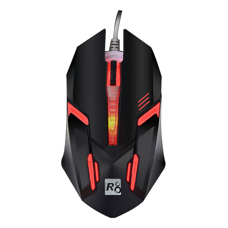Chuột Chuyên Game R8 1602 Đèn Led Đa Màu + Tặng 1 Miếng Lót Chuột Game - Hàng Nhập Khẩu