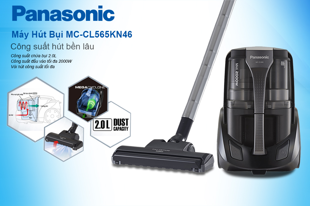 Máy Hút Bụi Panasonic MC-CL565KN46 - Hàng Chính Hãng