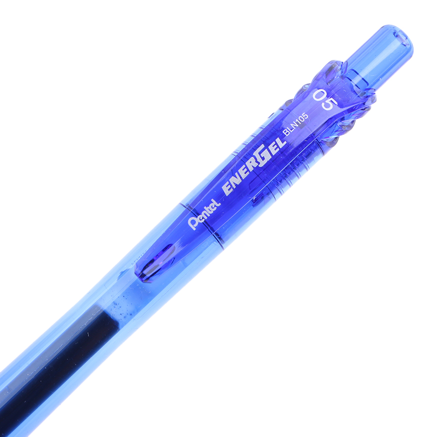 Bút Mực Gel Pentel Vỏ Trong Nhiều Màu BLN105 - Xanh Dương (0.5mm)