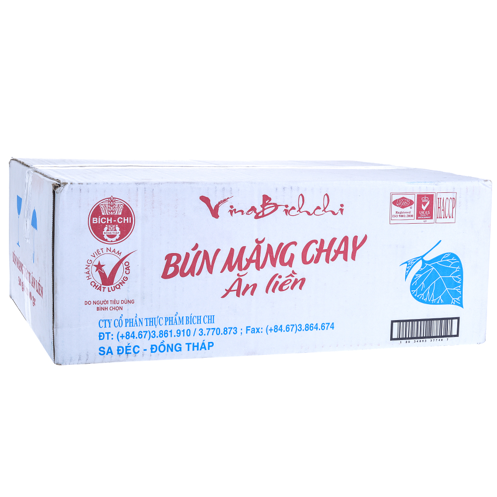 Thùng 30 Gói Bún Măng Chay Ăn Liền Bích Chi 60g