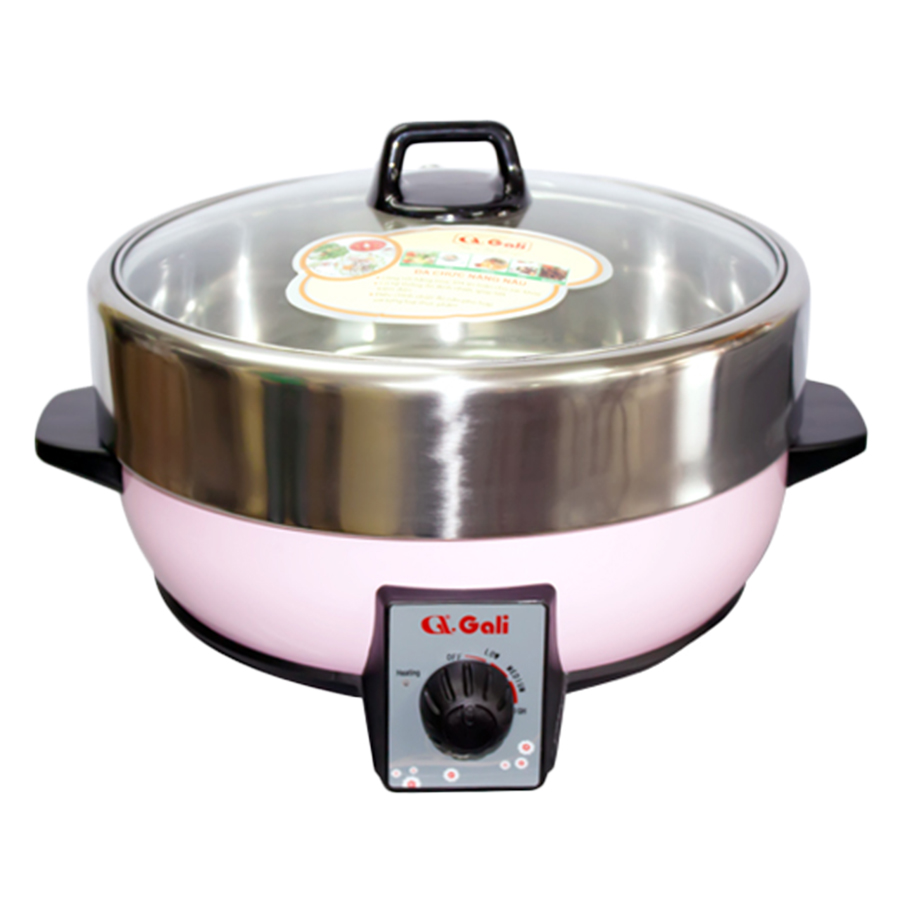 Lẩu Điện Gali GL-1207 (4 lít) - Hồng - Hàng chính hãng