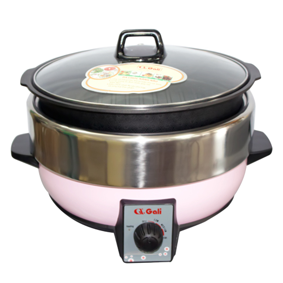 Lẩu Điện Gali GL-1207 (4 lít) - Hồng - Hàng chính hãng