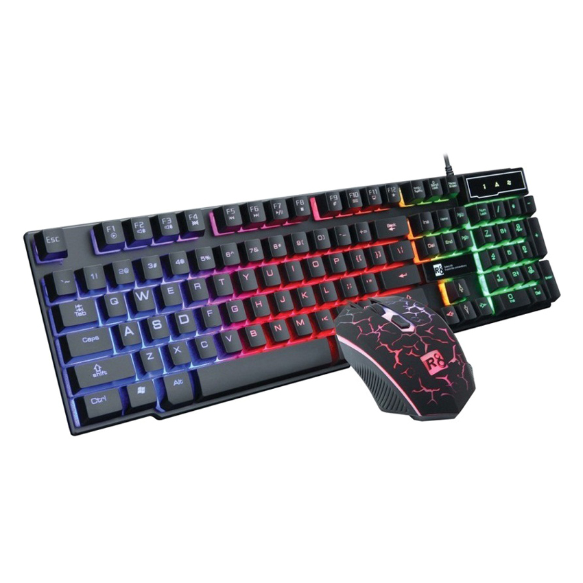Bộ Bàn Phím Giả Cơ Và Chuột Chuyên Game R8 1910 Led 7 Màu + Tặng 1 Miếng Lót Chuột - Hàng nhập khẩu
