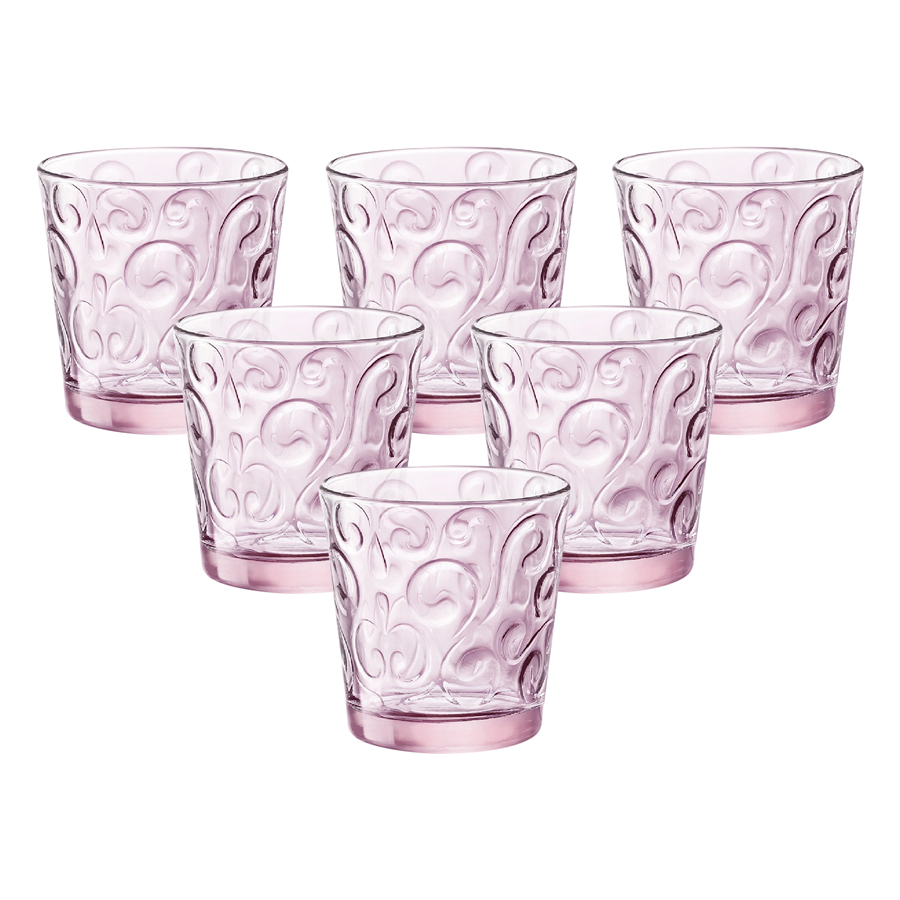Bộ 6 Ly Thủy Tinh Naos Bormioli Rocco 530334B45321990 - Hồng