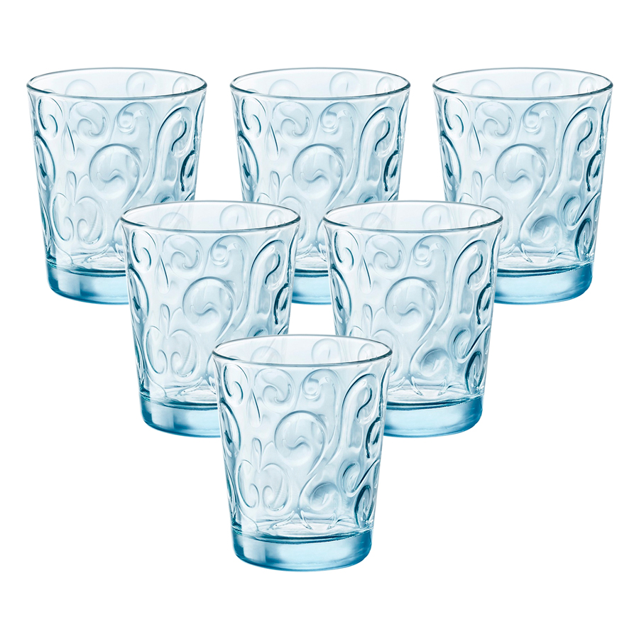 Bộ 6 Ly Thủy Tinh Naos Bormioli Rocco 530335B45321990 - Xanh
