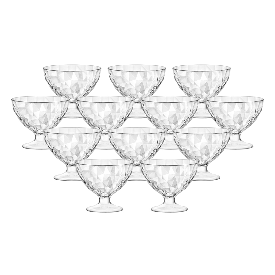 Bộ 12 Ly Kem Thủy Tinh Diamond Bormioli Rocco 302253M04321990