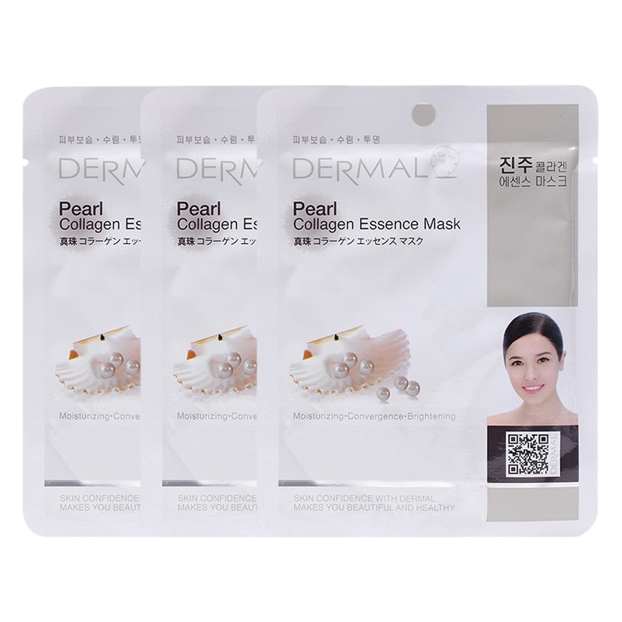 Combo 3 Mặt Nạ Dermal Tinh Chất Collagen Với Chiết Xuất Ngọc Trai