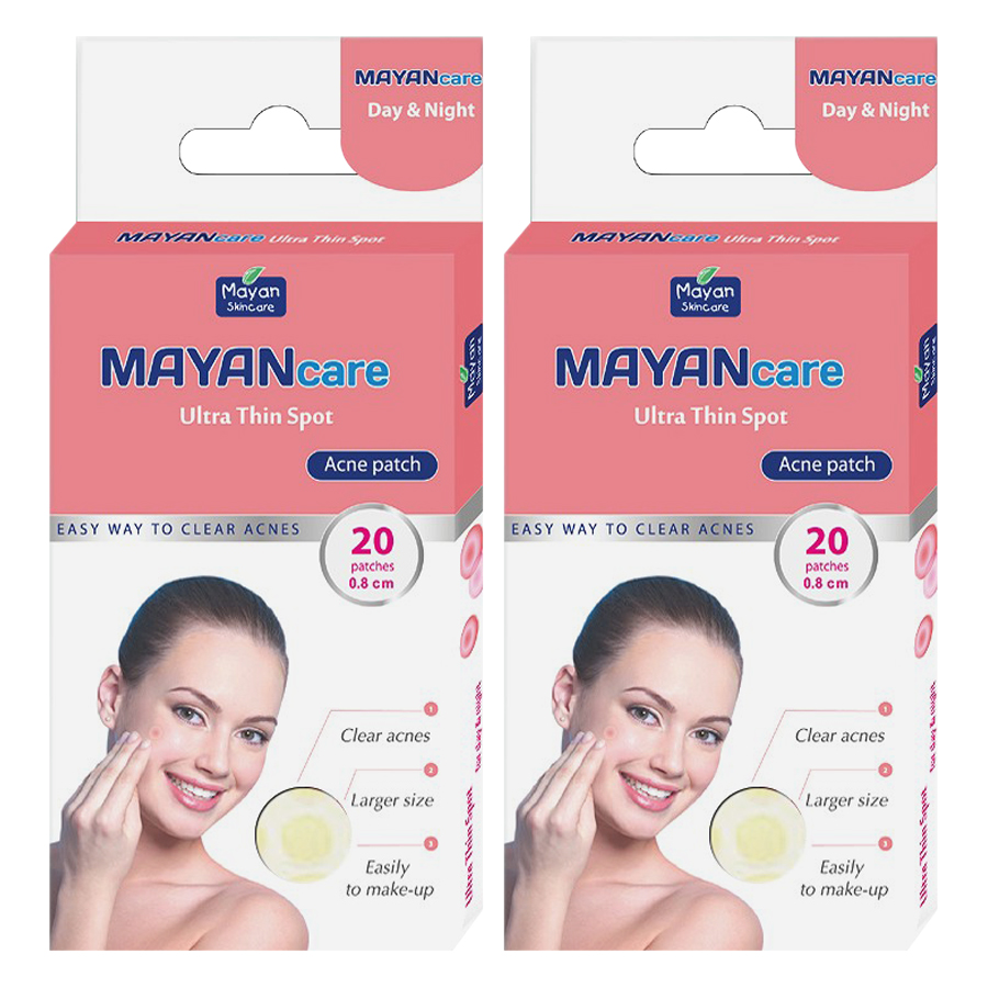 Combo 2 Miếng Dán hỗ trợ điều trị Mụn Mayancare 20 Miếng (0.8cm)